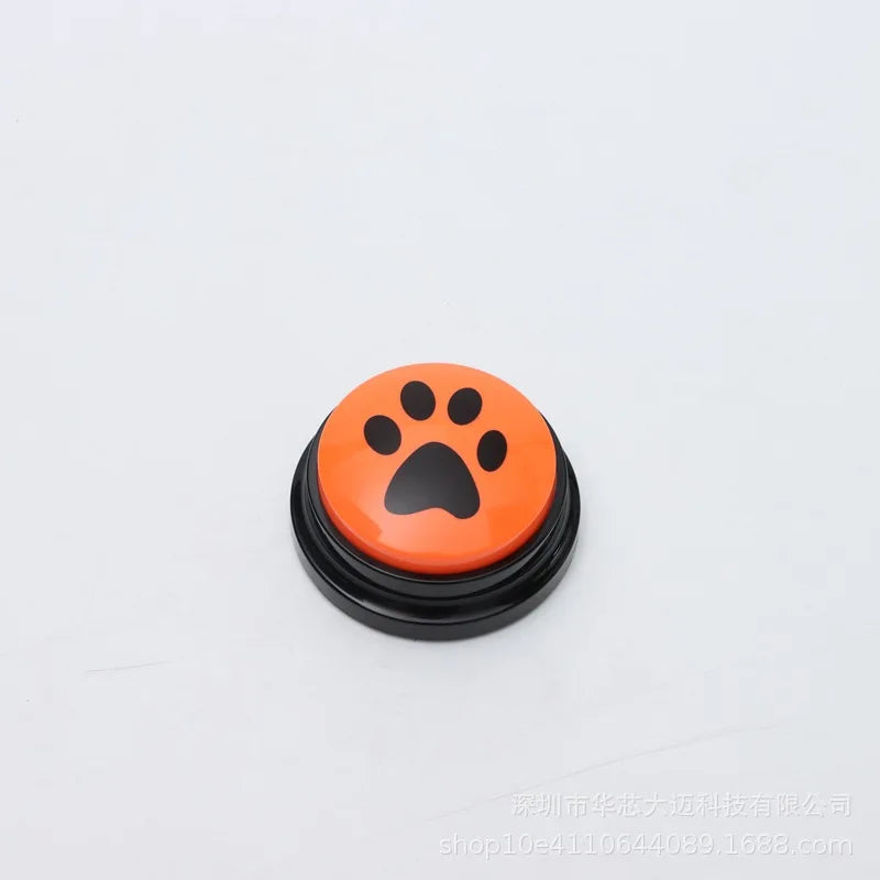 Chien communication bouton orange