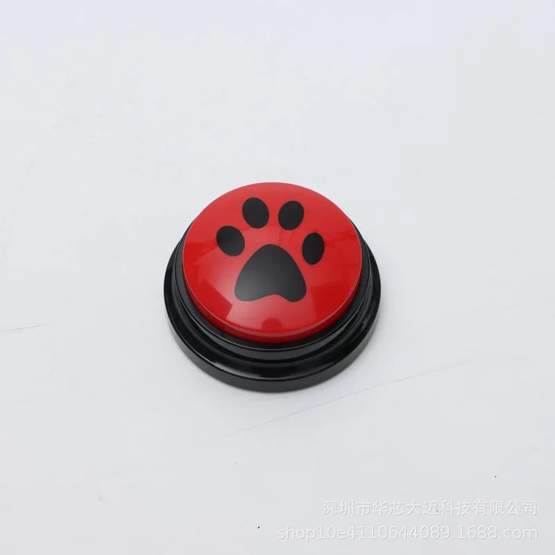 Chien communication bouton rouge