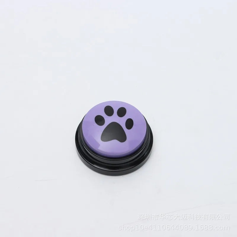 Chien communication bouton violet