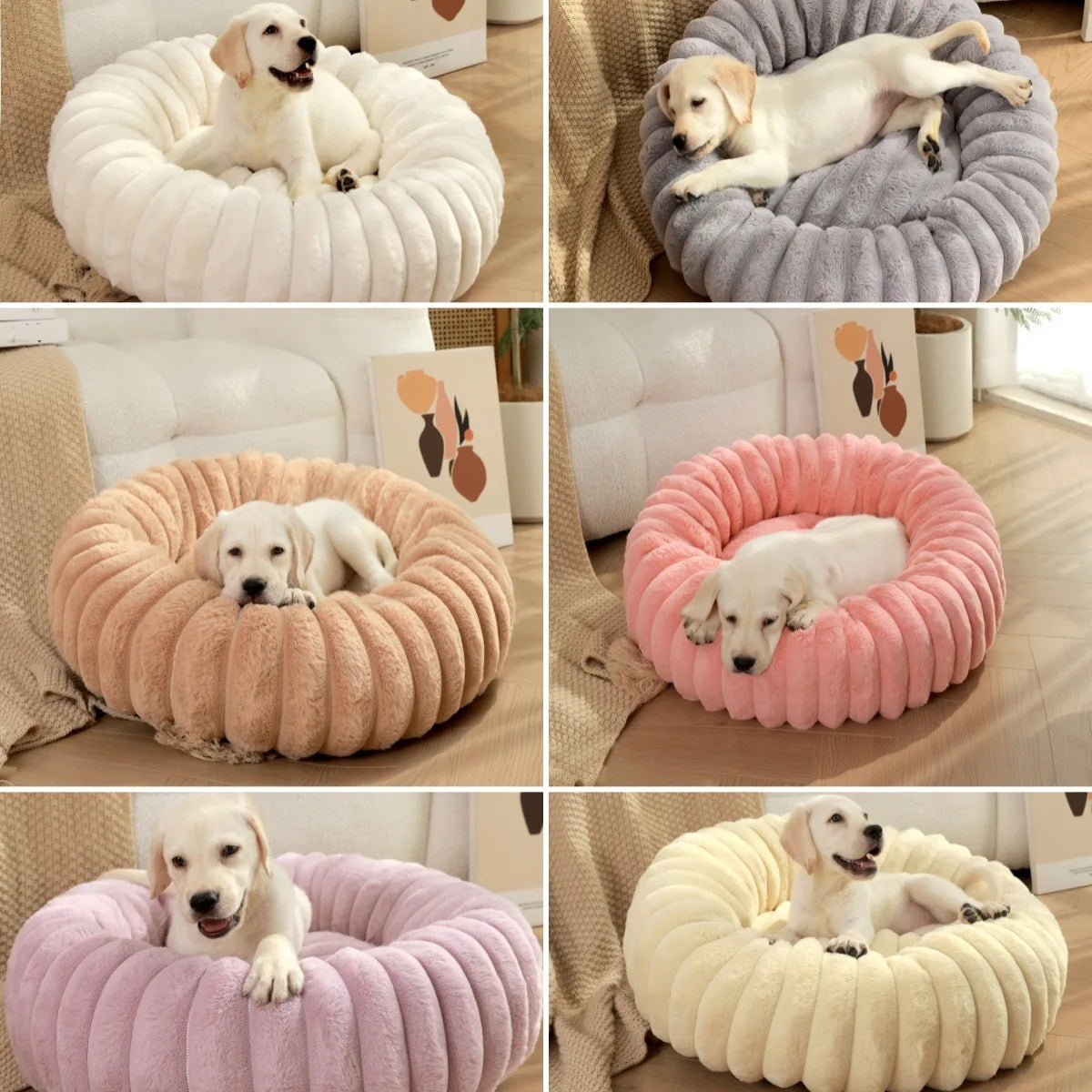 panier pour chien fluffy pour chien moelleux de boutiquechien. Panier blanc foncé pour chien de tailles moyenne pour grand chien