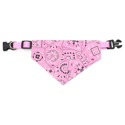 Collier bandana chiot de couleur rose et noir de boutiquechien