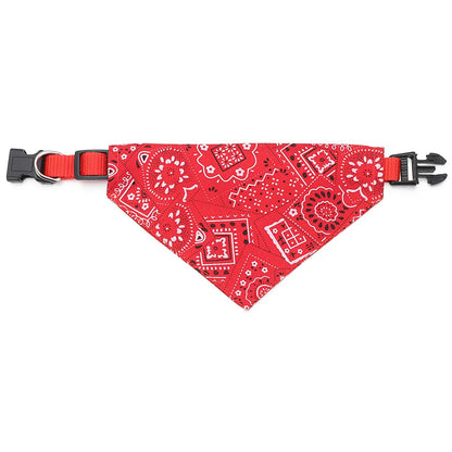Collier bandana chiot de couleur rouge 