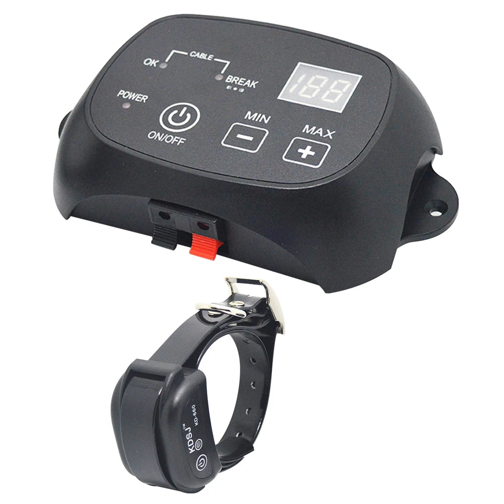 Collier avec récepteur de couleur noir pour les chiens qui fugues. Produit évitant la fugue de votre chien. Image produit Boutiquechien