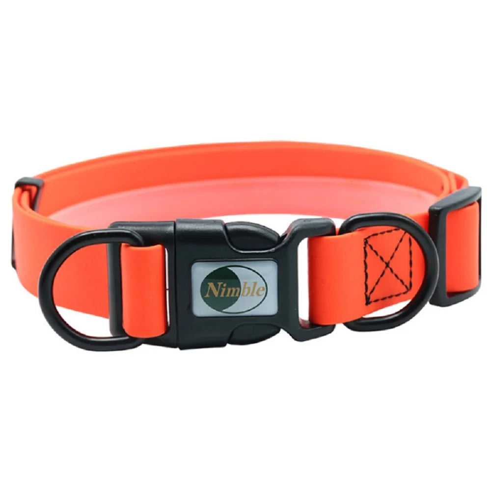 Collier chien biothane orange