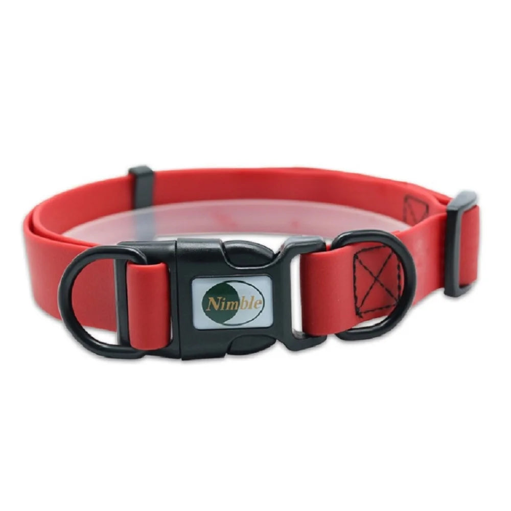 Collier chien biothane rouge fonce