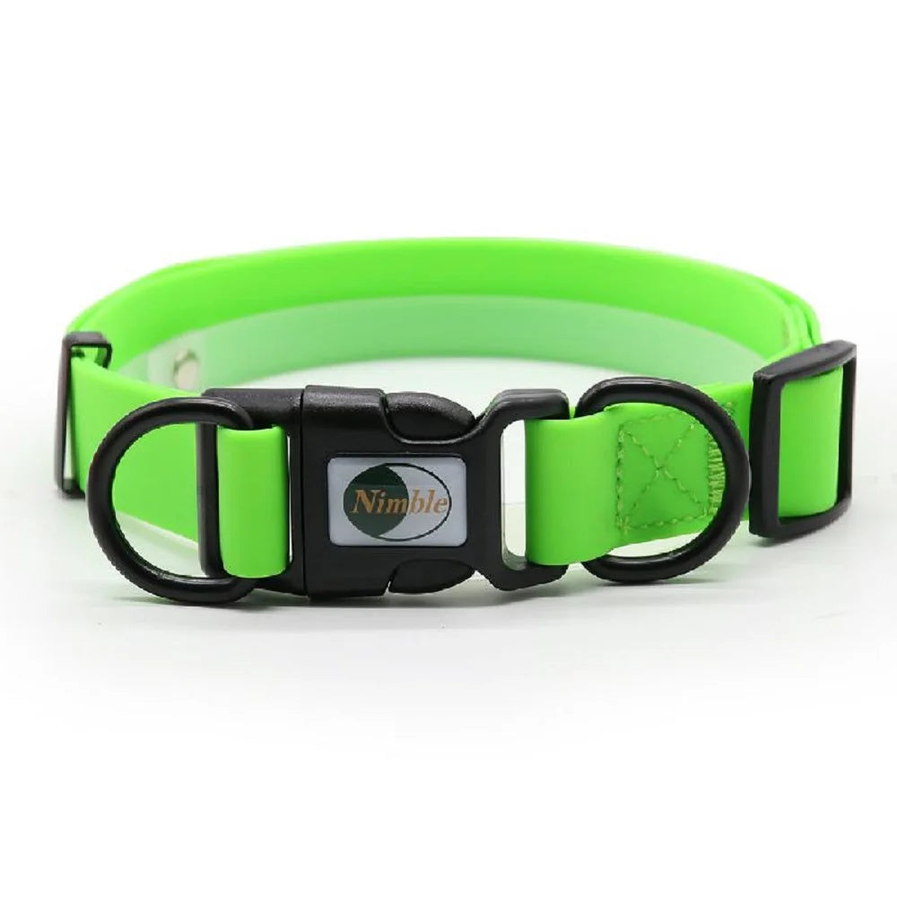 Collier chien biothane vert claire