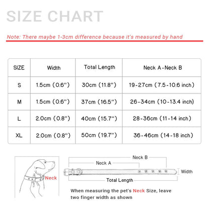 Collier chien cuir orange dimensions