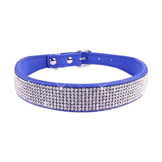 Collier chien à paillette de couleur bleu. Image produit Boutiquechien
