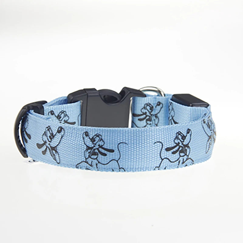 Collier chein de couleur bleu de Boutiquechien avec des leds. image produit Boutiquechien