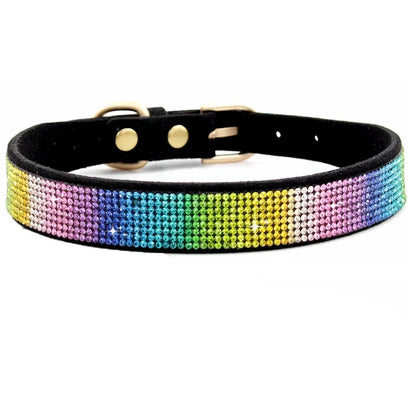 Collier chien à paillette noir multicolore . Image produit Boutiquechien
