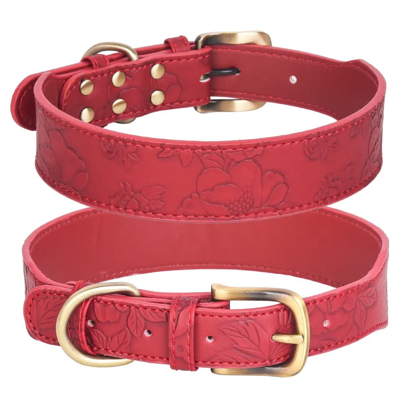 Collier chien de luxe rouge