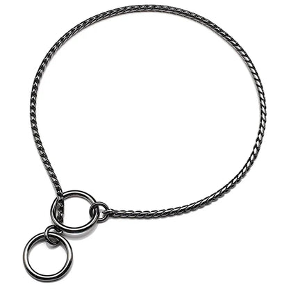 collier pour chien étrangleur de couleur noir. Image produit Boutiquechien