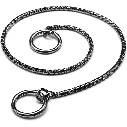 collier pour chien étrangleur de couleur gris. Image produit Boutiquechien