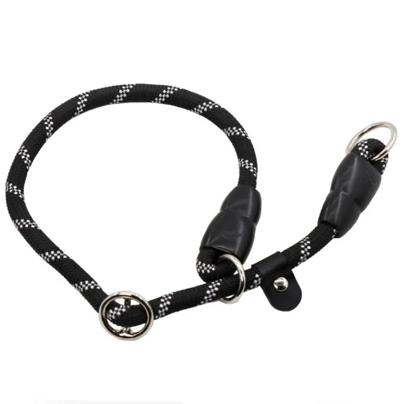 Collier chien étrangleur en nylon noir de Boutiquechien