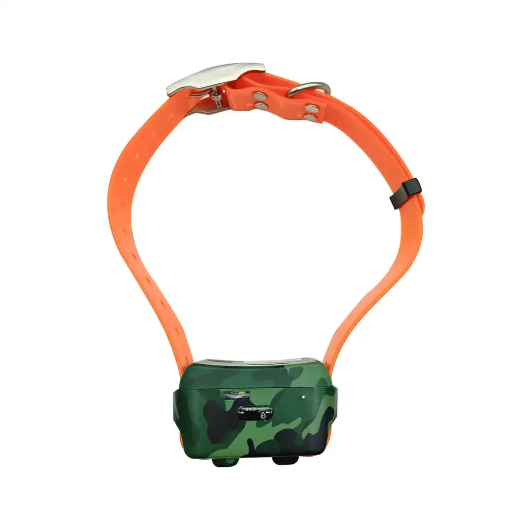 collier chien orange gps avec le boitier militaire. Image produit Boutiquechien