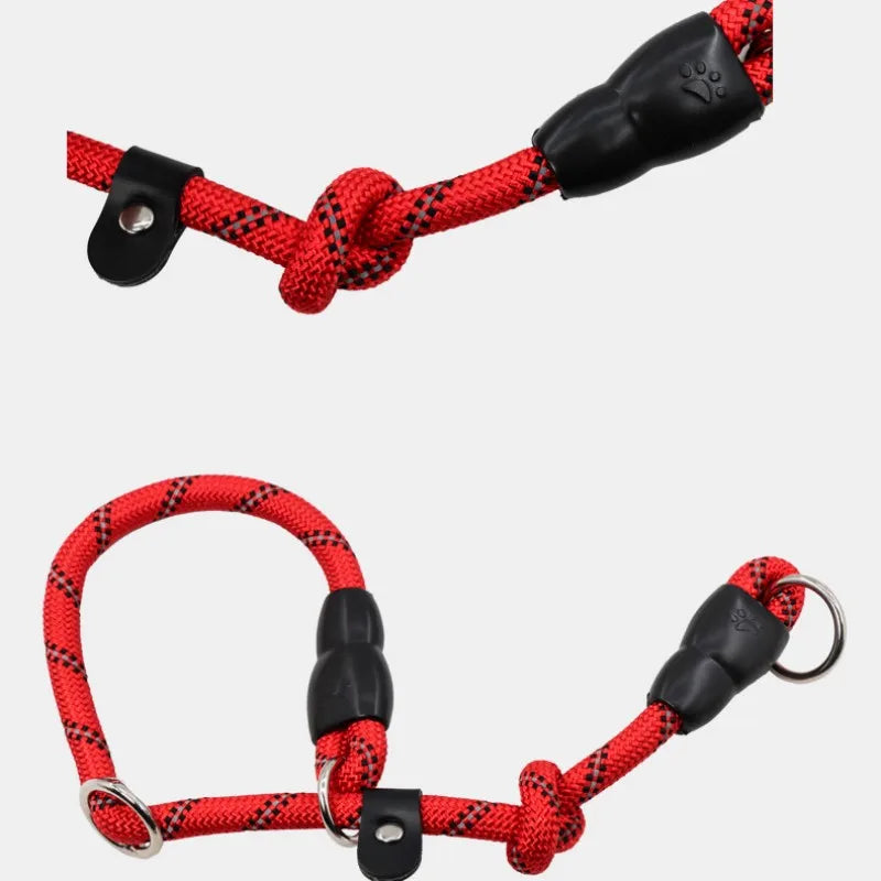 Collier chien lasso rouge et noir de Boutiquechien