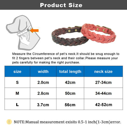 Collier chien rouge cuir dimensions 