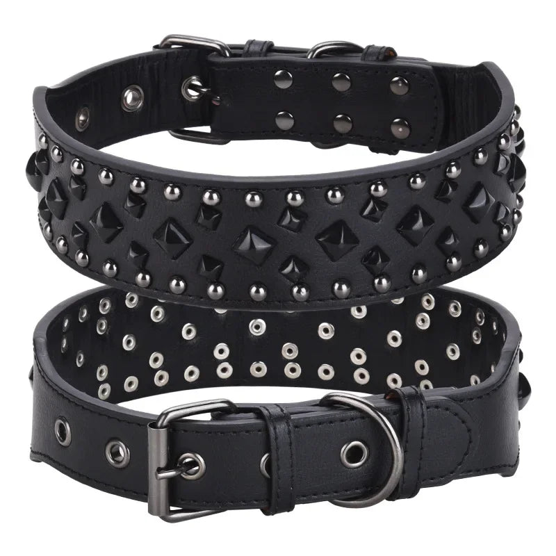 Collier chien solide noir 