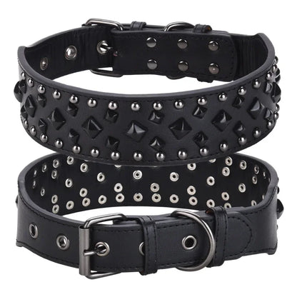 Collier chien solide noir 