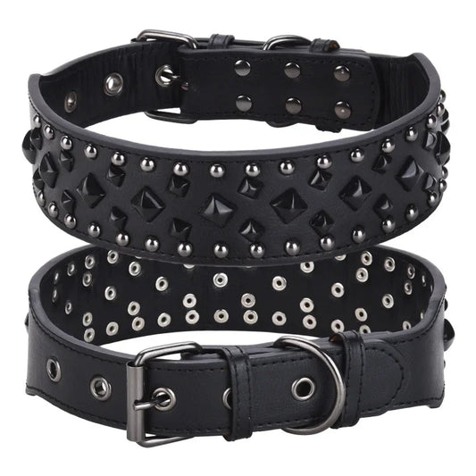 Collier chien solide noir 