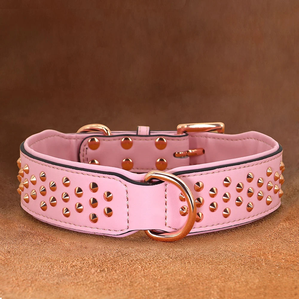 Collier chien tendance rose