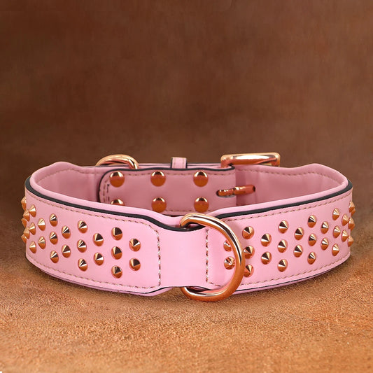 Collier chien tendance rose