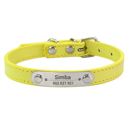 Collier chiot 3 mois jaune