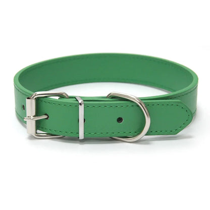 collier pour chiot de couleur vert style cuir pour petit chiens. Image produit Boutiquechien