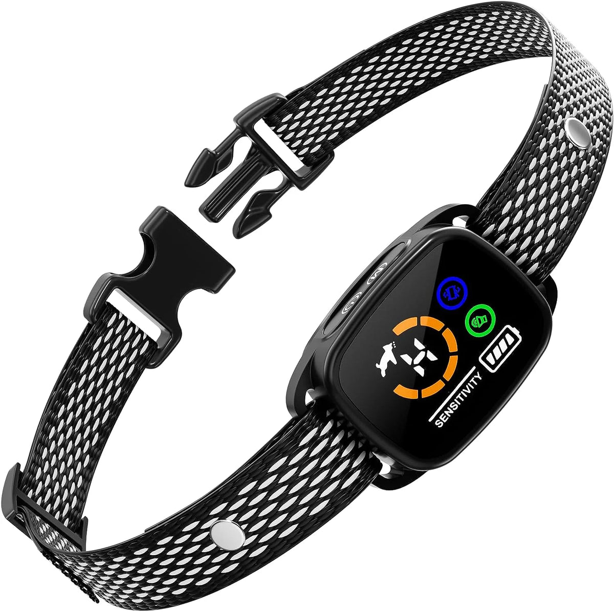 collier anti-aboiement pour chien et éducatif de couleur noir. Image produit Boutiquechien