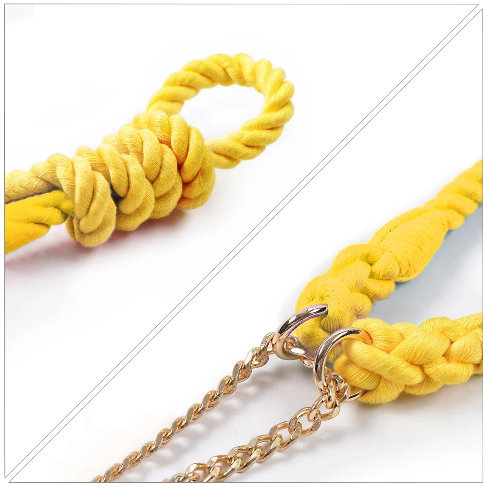 Collier en corde pour chien avec une attache pour laisse  Image