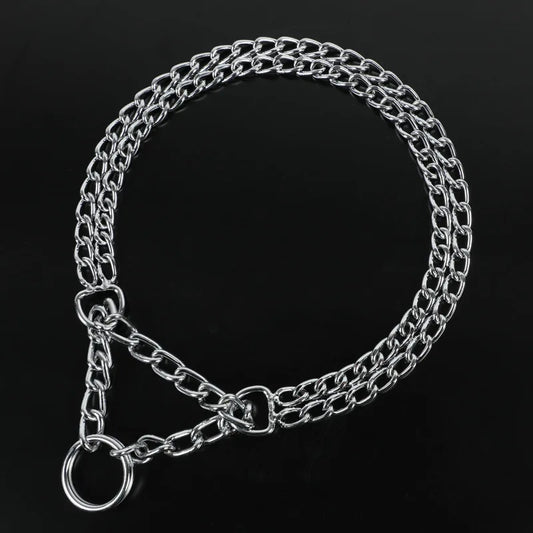 Collier étrangleur en métal pour chien parfait pour les chiens qui doivent se faire dresser. Image produit Boutiquechien