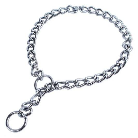 collier étrangleur pour chien de couleur gris. Image produit boutiquechien