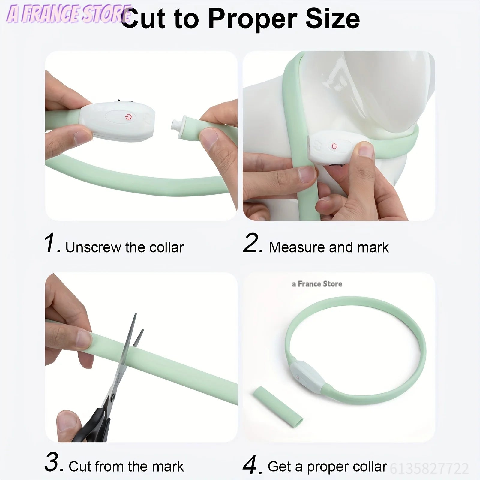 Collier lumineux chiot méthode pour gérer la taille du collier