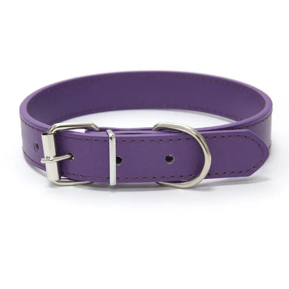 Collier pour petit chien de style cuir violet parfait pour les chiots et petits chien. Image produit Boutiquechien
