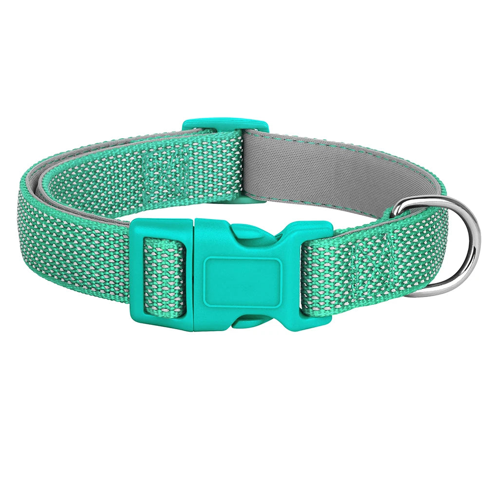 Collier chien vert réfléchissant pour chiot et petit chien. Collier parfait pour voir votre chien dans le noir. Image produit Boutiquechien 