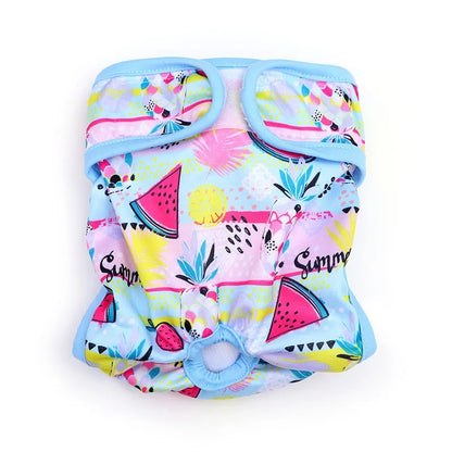 Couche pour chien aux couleurs d'été. Image produit Boutiquechien