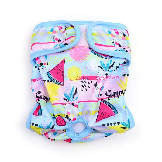 Couche pour chien aux couleurs d'été. Image produit Boutiquechien