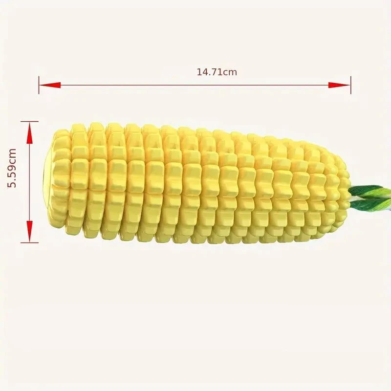 Maïs de couleur jaune et vert de tailles 14,71 cm. Le jouet et parfait pour être mâchouiller. Image produit Boutiquechien