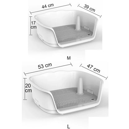 taille du panier toilette de couleur blanc. Toutes les dimensions pour la taille M et L