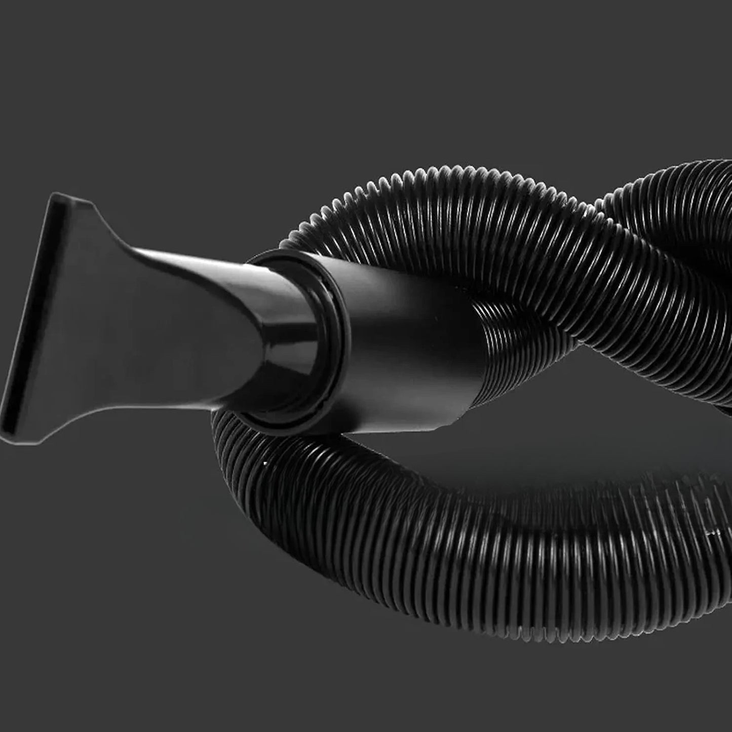 Image du tuyau du pulseur chien noir avec un embout fin emboité dessus. Image produit Boutiquechien