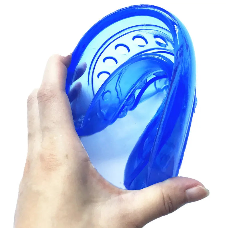 Frisbee de couleur bleu en plastique maniable de boutiquechien