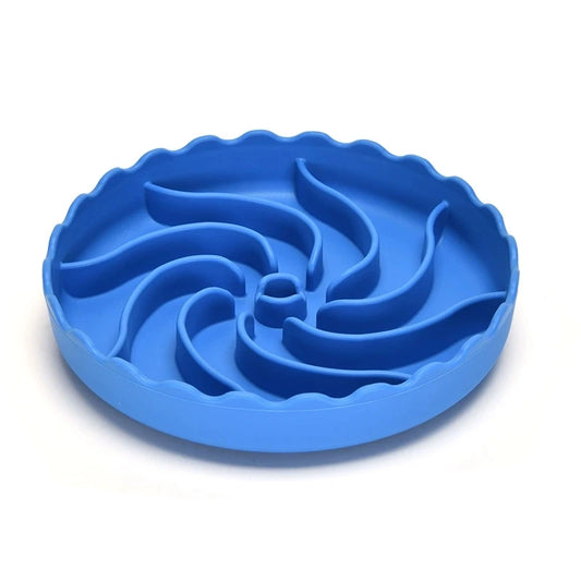 Gamelle anti-glouton chien nez plat bleu