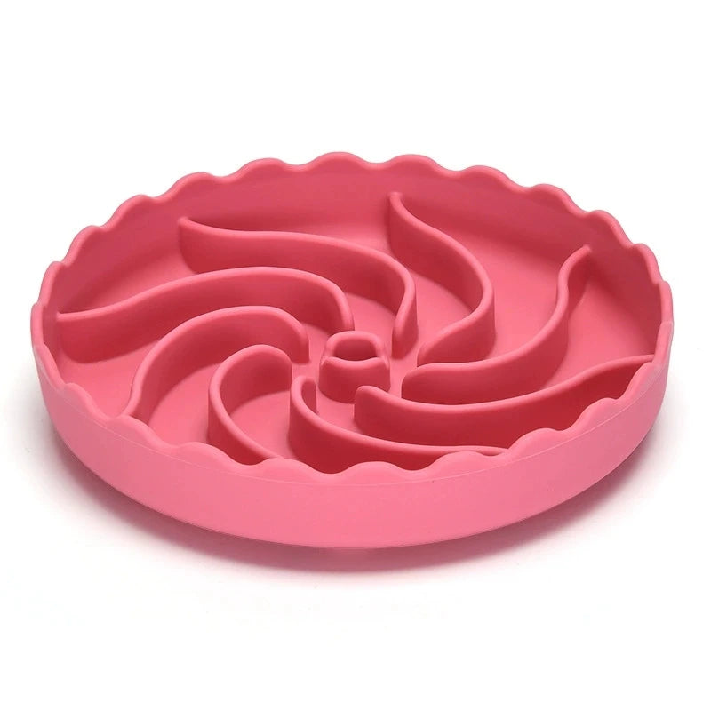 Gamelle anti-glouton chien nez plat rose 