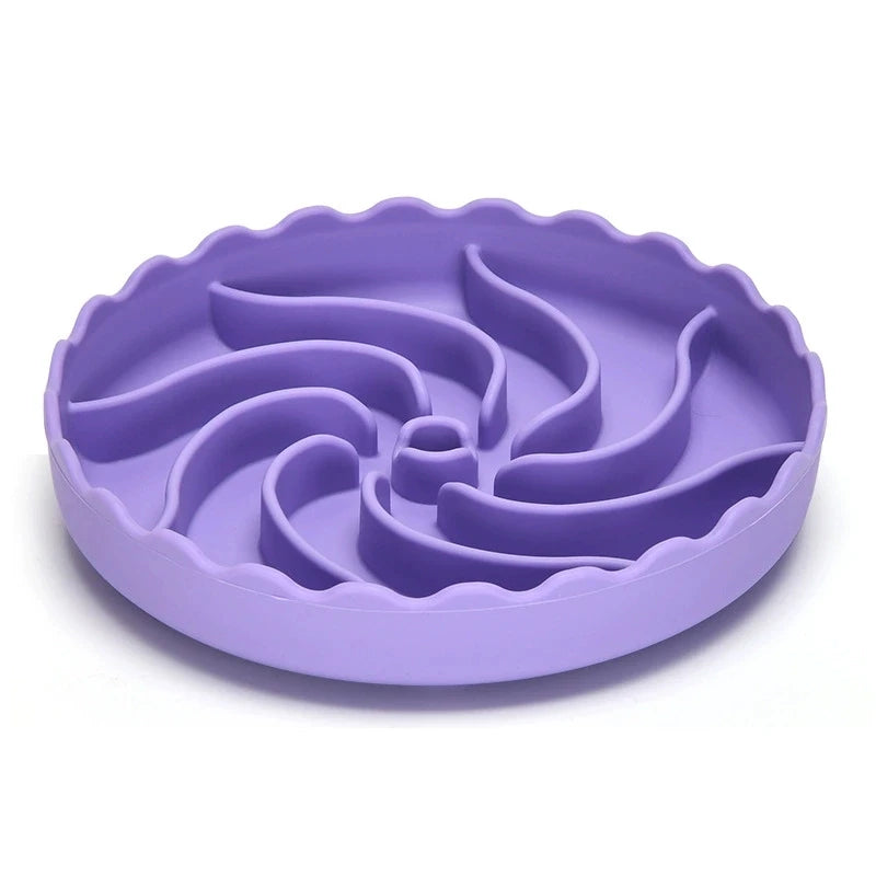 Gamelle anti-glouton chien nez plat violet