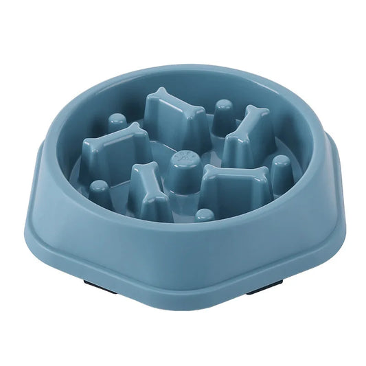 Gamelle pour chien anti-glouton de couleur bleu anti-dérapante. Image produit Boutiquechien