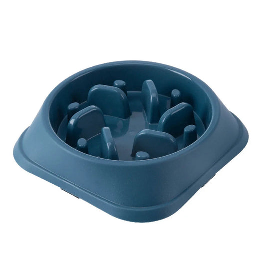 Gamelle pour chien anti glouton de couleur bleu foncé. Image produit Boutiquechien