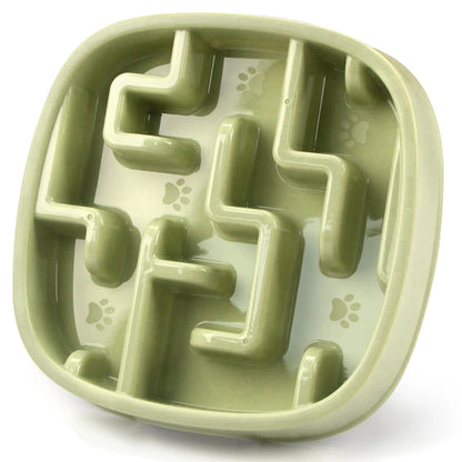 gamelle pour chien anti glouton de couleur vert pour chien de boutiquechien