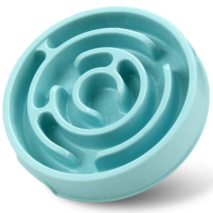 Gamelle pour chien anti-glouton de couleur bleu de boutiquechien