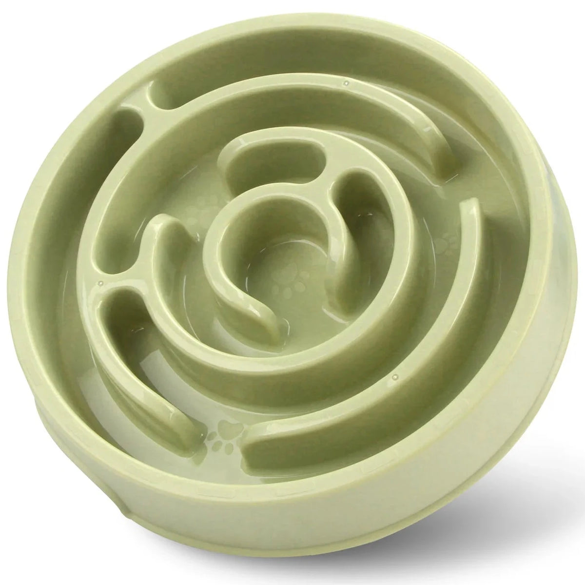 Gamelle anti glouton chien bouledogue francais vert