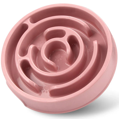 Gamelle pour chien anti-glouton de couleur rose de boutiquechien